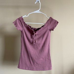 Aeropostale Bow Off-The-Shoulder Top
